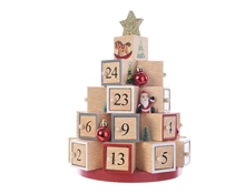 FORMA DI ALBERO IN LEGNO CALENDARIO AVVENTO 18X28,5CM