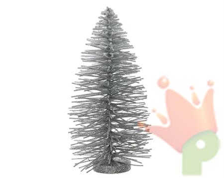ALBERO NATALIZIO ARGENTO GLITTER INNEVATO 22X53