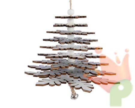 DECORAZIONE PENDENTE ALBERO 13X24CM