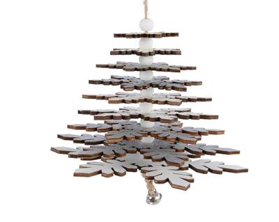 DECORAZIONE PENDENTE ALBERO 13X24CM
