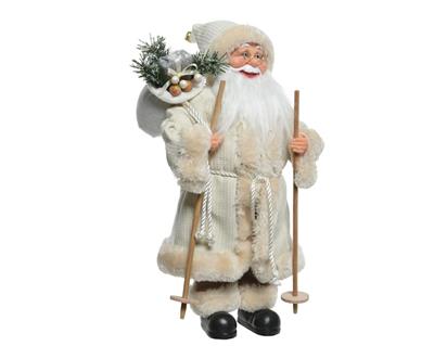 BABBO NATALE CON VESTITO BIANCO 30X20X60CM