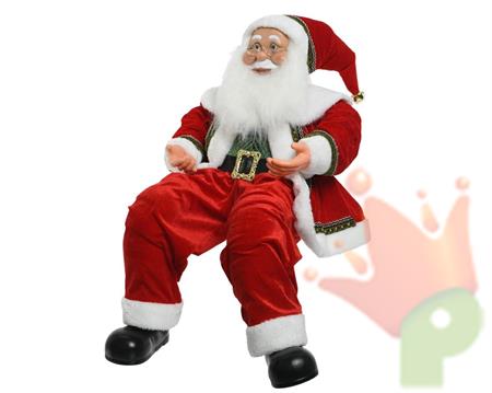 BABBO NATALE CON VESTITO ROSSO SEDUTO 60X60X140