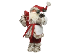 BABBO NATALE CON PELLICCIA BIANCA 22X17X45