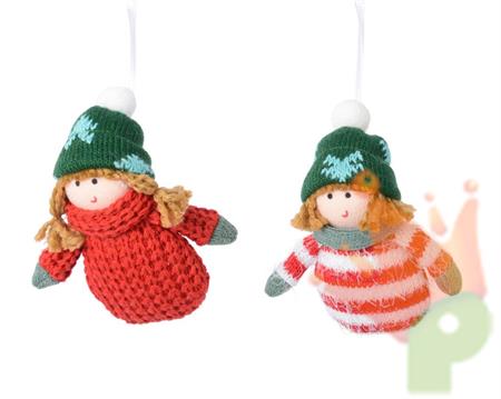 DECORAZIONE PENDENTE BAMBINA CON PULLOVER 2X10X12CM