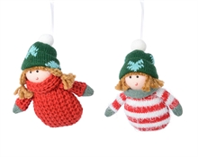 DECORAZIONE PENDENTE BAMBINA CON PULLOVER 2X10X12CM