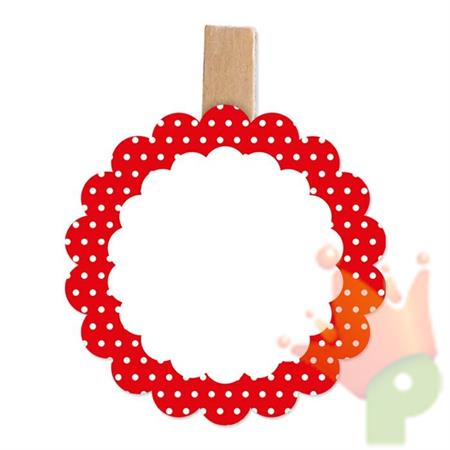 SEGNAPOSTO POIS ROSSO 6PZ