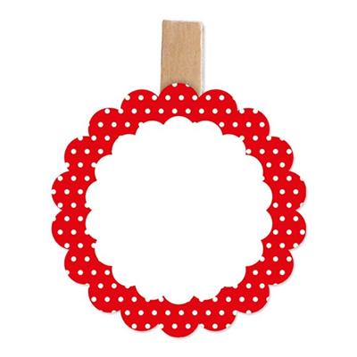 SEGNAPOSTO POIS ROSSO 6PZ