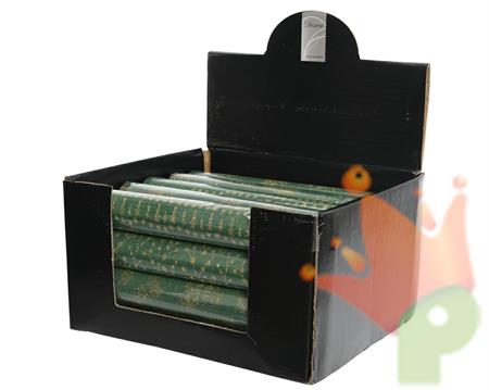RUNNER VERDE CON DECORI ORO 3 ASS.35X200CM