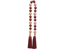 COLLANA PER ALBERO BORDEAUX CON DEC. ORO 94CM