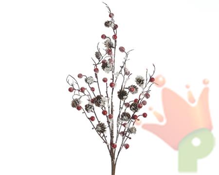 RAMO BACCHE CON NEVE 60CM