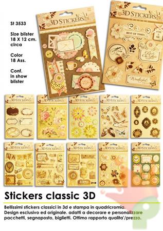 STICKER 3D CLASSIC 18X12CM