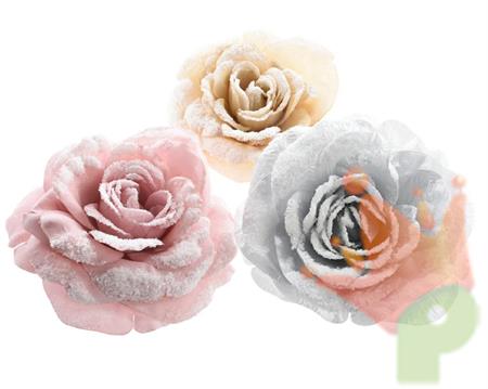 ROSA CON CLIP INNEVATA