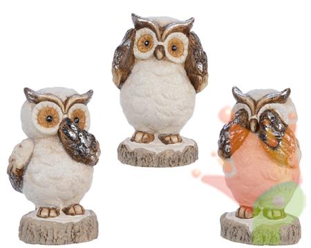 GUFO IN TERRACOTTA 12X7CM 1 PZ ASSORTITO