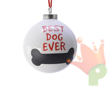 SFERA CON DECORAZIONI DOG 8X8X9,5CM
