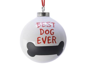 SFERA CON DECORAZIONI DOG 8X8X9,5CM