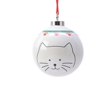 SFERA CON DECORAZIONI GATTO 8CM
