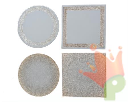 SPECCHIO DECORATIVO ORO CON GLITTER
