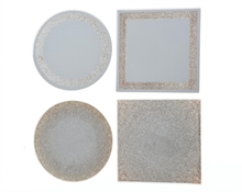SPECCHIO DECORATIVO ORO CON GLITTER