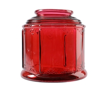 VASO IN VETRO RICICLATO 24X23,5CM ROSSO