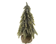 MINI ALBERO DI NATALE IN JUTA INNEVATO 20X20X35CM
