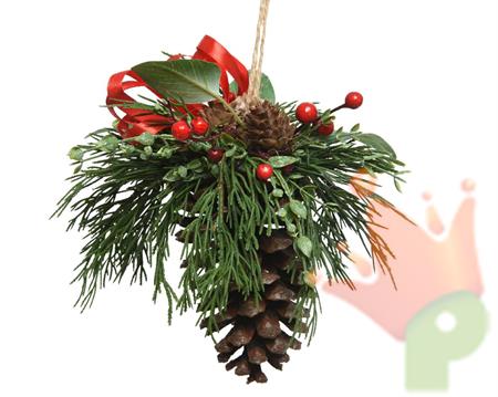 PIGNA DECORATA CON BACCHE E FOGLIE