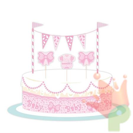 SET DECORAZIONI TORTA BABY GIRL