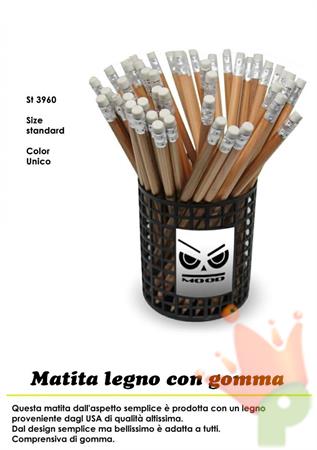 MATITA IN LEGNO CON GOMMA