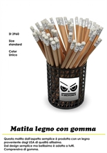 MATITA IN LEGNO CON GOMMA