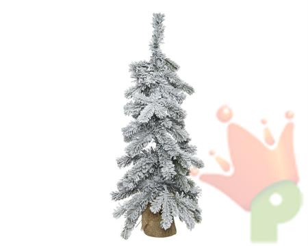 ALBERO INNEVATO CON JUTA 90CM