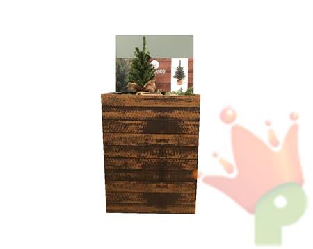 MINI ALBERO VERDE CON BASE IN JUTA  45CM