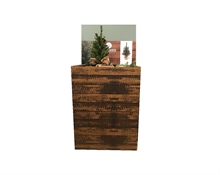 MINI ALBERO VERDE CON BASE IN JUTA  45CM