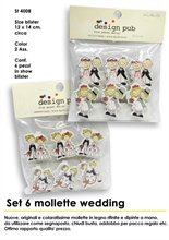 MOLLETTE SEGNAPOSTO SPOSI 6 PZ