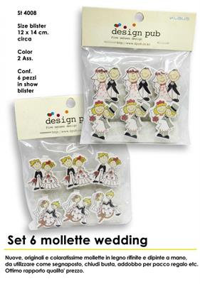 MOLLETTE SEGNAPOSTO SPOSI 6 PZ