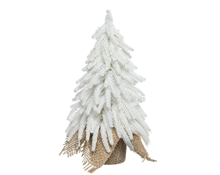 MINI ALBERO BIANCO DI NATALE IN JUTA 20x20x35 IN pe