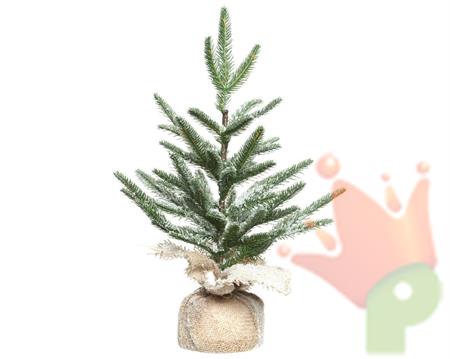 MINI ALBERO INNEVATO CON BASE IN JUTA