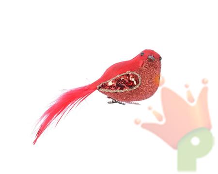 UCCELLINO ROSSO CON CLIP