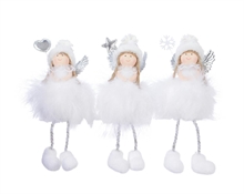 DECORAZIONE PENDENTE ANGELO BIANCO 3X9X20