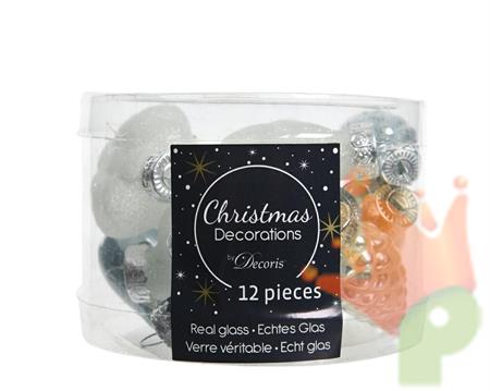 PALLINE DI NATALE FIGURE ASSORTITE 12 PZ