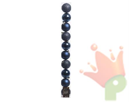 PALLINE DI NATALE BLU NOTTE 6 CM CONFEZIONE 10 PZ