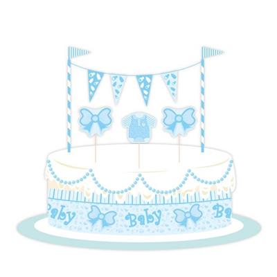 SET DECORAZIONI TORTA BABY BOY