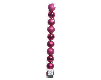 PALLINE DI NATALE FUCSIA 6 CM CONFEZIONE 10 PZ