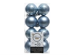PALLINE NATALIZIE 40MM BLU STEEL BOX DA 16 PZ