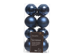 PALLINE DI NATALE BLU NOTTE 4 CM CONFEZIONE 16 PZ