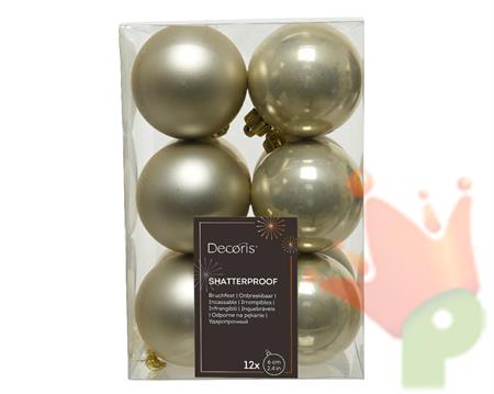 PALLINE DI NATALE PERLA 6 CM CONFEZIONE 12 PZ