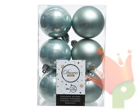 PALLINE DI NATALE EUCALIPTO 6 CM CONFEZIONE 12 PZ