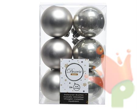 PALLINE DI NATALE LINO NATURALE 6 CM CONFEZIONE 12 PZ