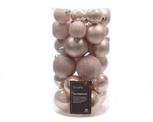 PALLINE DI NATALE ROSA ASSORTITE CONFEZIONE 30 PZ