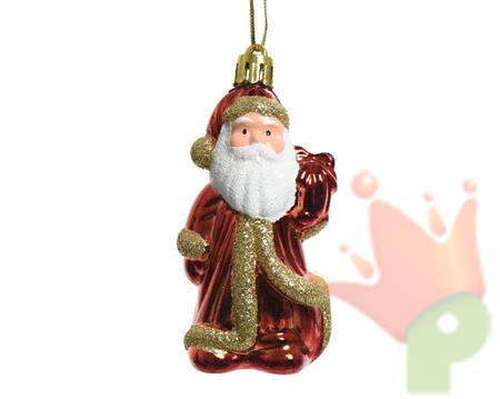 PENDENTI PER ALBERO DI NATALE BABBO 3X4X8CM