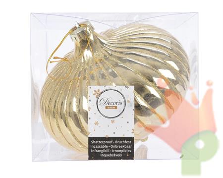 PENDENTI CIPOLLA PER ALBERO DI NATALE ORO 15X14CM