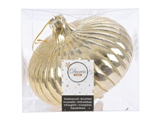 PENDENTI CIPOLLA PER ALBERO DI NATALE ORO 15X14CM